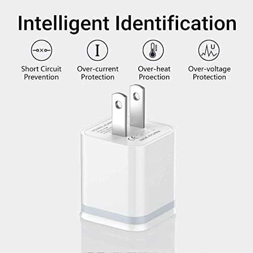 USB Wall Charger, LUOATIP 3-Pack 2.1A/5V Dual Port USB Cube Power Adapter Charger Plug Block Charging Box Brick for iPhone 13 12 11 Pro Max SE XS XR X 8 7 6 6S Plus, Samsung, LG, Moto, Android Phones by Shenzhen Huafengda Plastic Products Co., Ltd.