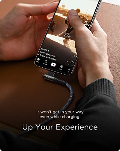 AINOPE USB C Cable [2-Pack, 6.6ft] 3.1A Type C Charger Fast Charging Cable Right Angle, Durable Nylon Braided USB C Charging Cable Compatible with Galaxy S10 S9 Plus S21, Note 10 9 LG, Type C Charger by AINOPE