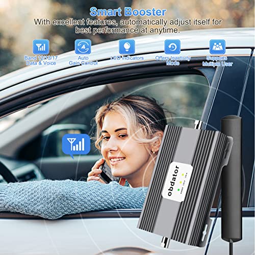 Verizon Cell Phone Signal Booster for RV Car Truck Vehicle RV Cell Phone Booster Car T Mobile AT&T Signal Booster RV Verizon Cell Signal Booster for RV Cell Booster 4G 5G Band 13/12/17 Voice+Data by obdator