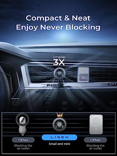 LISEN for MagSafe Car Mount [30 Strong Magnets] Magnetic Phone Holder for Car, Hands Free iPhone Car Holder Mount Vent Phone Mount for Car Fits for iPhone 14 13 12 Pro Max Plus Mini by LISEN