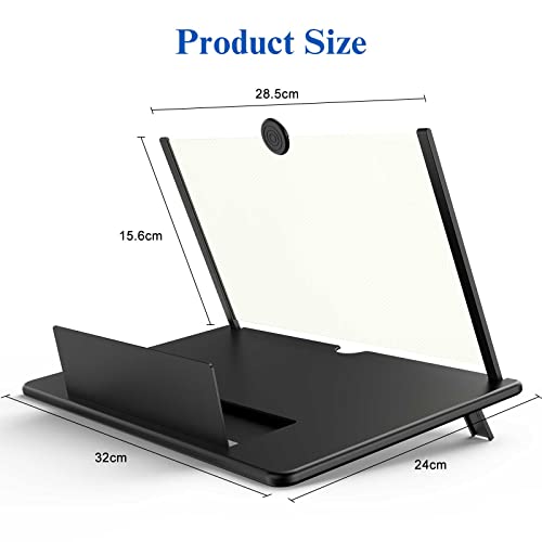 16" Screen Magnifier for Cell Phone - 3D HD Magnifying Projector Screen Enlarger Expanders for Movies, Videos and Gaming â Foldable Phone Stand with Screen AmplifierâCompatible with All Smartphones from Firjuty