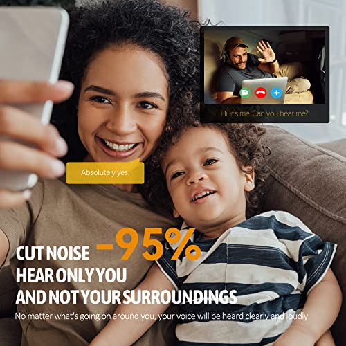 PrancyBt Trucker Bluetooth Headset, Wireless Headset with Microphone for PC, Bluetooth Headset with Microphone Noise Cancelling, Mute Button, 55H Talk Time, for Cell Phones, Computer, Truck Drivers by PrancyBt