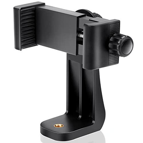 Vastar Smartphone Tripod Cell Phone Holder Mount Adapter, Fits iPhone, Samsung, and all Phones, Rotates Vertical and Horizontal, Adjustable Clamp from Vastar