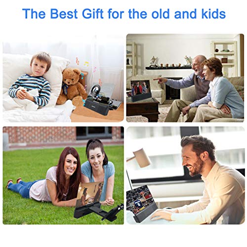jteman 12'' 3D Mobile Phone Screen Magnifier with Bluetooth Speaker, HD Protable Movies Amplifier with Foldable Holder Stand, Support iPhone Xs Max/X / 8/8 Plus and Android All Smartphonesâ¦ from jteman