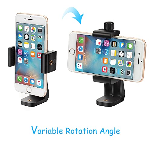 Vastar Smartphone Tripod Cell Phone Holder Mount Adapter, Fits iPhone, Samsung, and all Phones, Rotates Vertical and Horizontal, Adjustable Clamp from Vastar