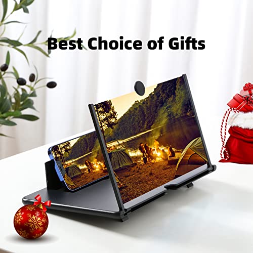 18" Screen Magnifier for Cell Phone, Phone Magnifying Screen 2023 Upgraded HD 3D Phone Screen Amplifier Phone Stand with Screen Enlarger Compatible with All Smartphones for Movies Videos Gaming by Hollamile