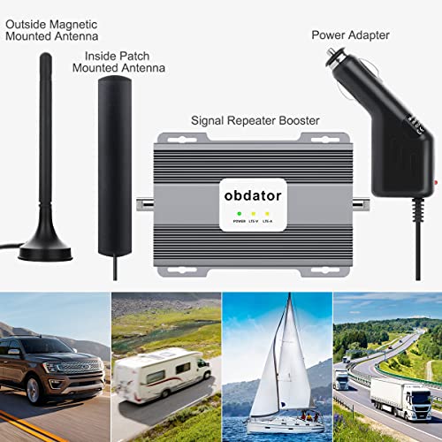Verizon Cell Phone Signal Booster for RV Car Truck Vehicle RV Cell Phone Booster Car T Mobile AT&T Signal Booster RV Verizon Cell Signal Booster for RV Cell Booster 4G 5G Band 13/12/17 Voice+Data by obdator