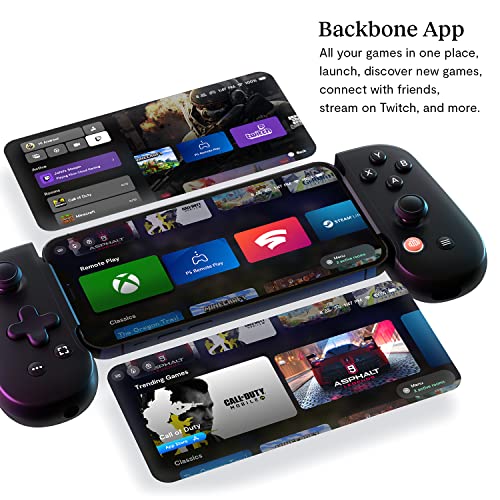 Backbone One Mobile Gaming Controller for iPhone - Turn Your iPhone into a Gaming Console - Play Xbox, Playstation, Steam, Fortnite, COD, Genshin & More [1 Month Xbox Game Pass Ultimate Included] from Backbone