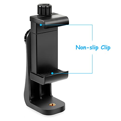 Vastar Smartphone Tripod Cell Phone Holder Mount Adapter, Fits iPhone, Samsung, and all Phones, Rotates Vertical and Horizontal, Adjustable Clamp from Vastar