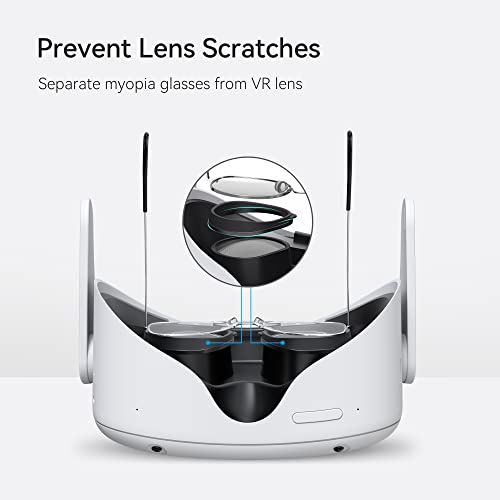 KIWI design Lens Protector Accessories, Glasses Spacer Anti-Scratch Ring Prevent Myopia Glasses from Scratching Compatible with Quest 2 Accessories/Quest/Rift S (Black) by KIWI design