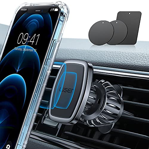 LISEN Magnetic Phone Holder Car Phone Mount Magnetic [Easily Install] Phone Mount for Car [6 Strong Magnets] Cell Phone Holder for Car Case Friendly iPhone Car Holder for All Smartphones & Tablets from LISEN