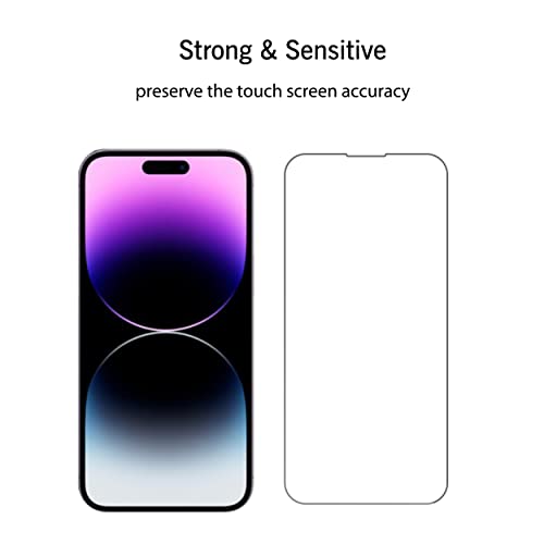 Ailun Glass Screen Protector for iPhone 14/14 Pro [6.1 Inch] Display 3 Pack Tempered Glass, Sensor Protection, Dynamic Island Compatible, Case Friendly from Ailun