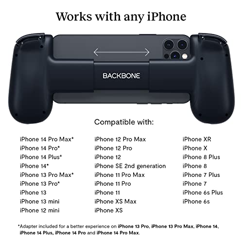 Backbone One Mobile Gaming Controller for iPhone - Turn Your iPhone into a Gaming Console - Play Xbox, Playstation, Steam, Fortnite, COD, Genshin & More [1 Month Xbox Game Pass Ultimate Included] from Backbone