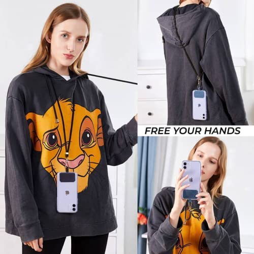 HOTEMIA Cell Phone Lanyard,Crossbody Phone Lanyard with Adjustable Nylon Neck Strap,Compatible with Most Cell Phones (Black 1 PACK) by HOTEMIA