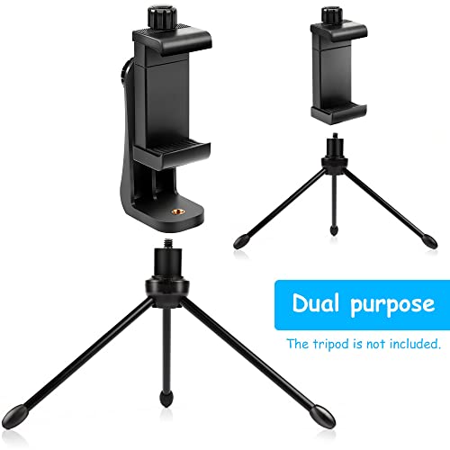Vastar Smartphone Tripod Cell Phone Holder Mount Adapter, Fits iPhone, Samsung, and all Phones, Rotates Vertical and Horizontal, Adjustable Clamp from Vastar