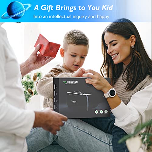 VR SHINECON VR Headset Glasses[Blu-ray] High-end Version of The Removable 3D Virtual Reality Helmet 4.7-6.7 inches for TV, Phone Movies,Education& Video Games Compatible iOS, Android by Dongguan Qianhuan Magic Mirror Industry Co., Ltd