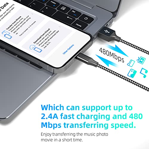 [Apple MFi Certified] iPhone Charger 3Pack 10FT Nylon Braided Lightning Cable Fast Charging iPhone Charger Cord Compatible with iPhone 13 12 11 Pro Max XR XS X 8 7 6 Plus SE and More by Bkayp