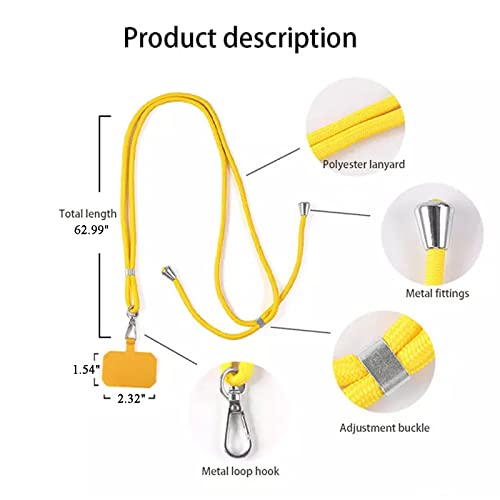 HOTEMIA Cell Phone Lanyard,Crossbody Phone Lanyard with Adjustable Nylon Neck Strap,Compatible with Most Cell Phones (Black 1 PACK) by HOTEMIA