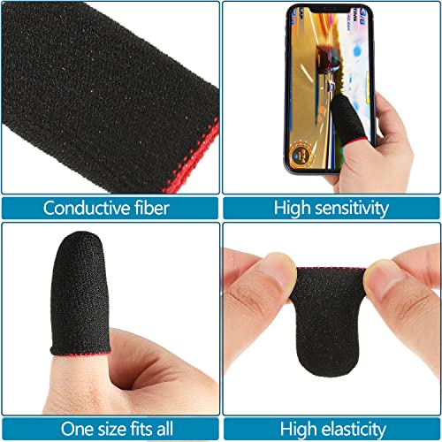 120 Pcs Finger Sleeve for Gaming Anti Sweat Game Controller Finger Thumb Sleeve Breathable Finger Covers Touchscreen Gaming Gloves for Mobile Phone Game, 4 Designs (Colorful) from Jiuguva