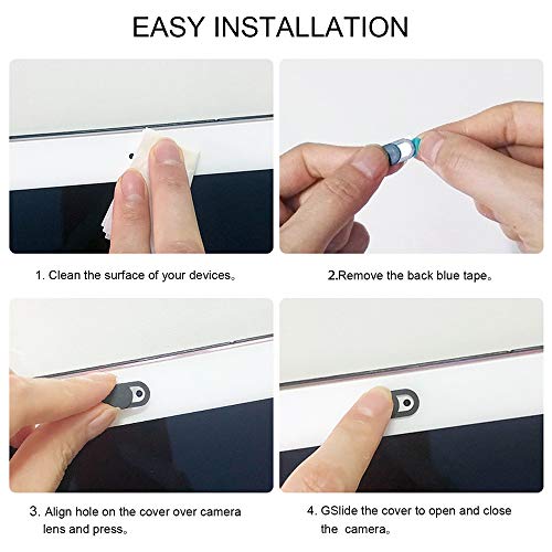 Camera Cover 6 PCSï¼ Webcam Cover Slideï¼Ultra-Thin Webcam Cover Slide for Laptop, MacBook, PC, Cell Phone and More Accessoriesï¼Protect Your Privacy and Security from Ehhyson