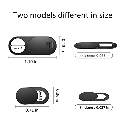 Laptop Camera Cover Slide, 12 Pack Webcam Cover, Phone Camera Cover, Ultra-Thin Computer Camera Cover Slide - Fits Most Laptop, Desktop, PC, Tablet, Smartphone to Protect Your Privacy and Security by ZUCUCUC
