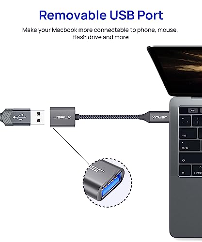 USB C to USB Adapter [2 Pack], JSAUX USB Type C Male to USB 3.0 Female OTG Cable Thunderbolt3 to USB Adapter Compatible with MacBook Pro/Air 2019 2018 2017, Samsung Galaxy S20 S20+ Ultra Note 10 S9 S8 by JSAUX