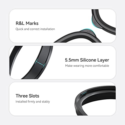 KIWI design Lens Protector Accessories, Glasses Spacer Anti-Scratch Ring Prevent Myopia Glasses from Scratching Compatible with Quest 2 Accessories/Quest/Rift S (Black) by KIWI design