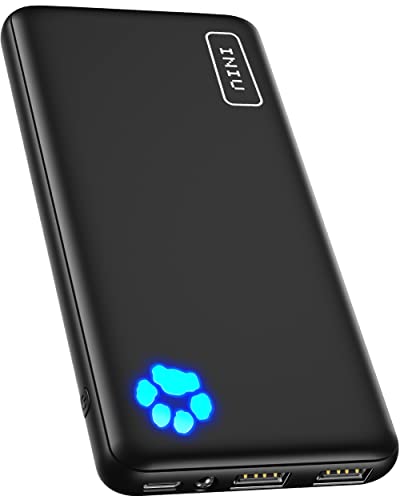 INIU Portable Charger, USB C Slimmest Triple 3A High-Speed 10000mAh Phone Power Bank, Flashlight External Battery Pack Compatible with iPhone 14 13 12 11 Samsung S21 Google LG iPad, etc [2022 Version] by Shenzhen Topstar Industry Co.,Ltd.