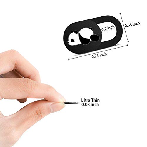Webcam Cover Slide Cute Pattern Web Camera Cover 0.7mm Thin Fits for Laptop MacBook Pro iMac Air Computer Smartphones Tablets Protect Your Privacy and Security Strong Adhesive (3 Pack-Panda Pattern) from FanNicoo