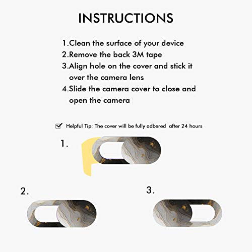 Laptop Camera Cover Slide Cute, Ultra-Thin Webcam Cover [3 PCS] MacBook Air/Pro Web Camera Cover Slide for MAC iMac, PC, iPad, Video Front, iPhone Mini Camera Lens Privacy Cover Protect Your Security by Mex