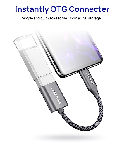 USB C to USB Adapter [2 Pack], JSAUX USB Type C Male to USB 3.0 Female OTG Cable Thunderbolt3 to USB Adapter Compatible with MacBook Pro/Air 2019 2018 2017, Samsung Galaxy S20 S20+ Ultra Note 10 S9 S8 by JSAUX