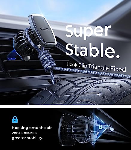LISEN Magnetic Phone Holder Car Phone Mount Magnetic [Easily Install] Phone Mount for Car [6 Strong Magnets] Cell Phone Holder for Car Case Friendly iPhone Car Holder for All Smartphones & Tablets from LISEN