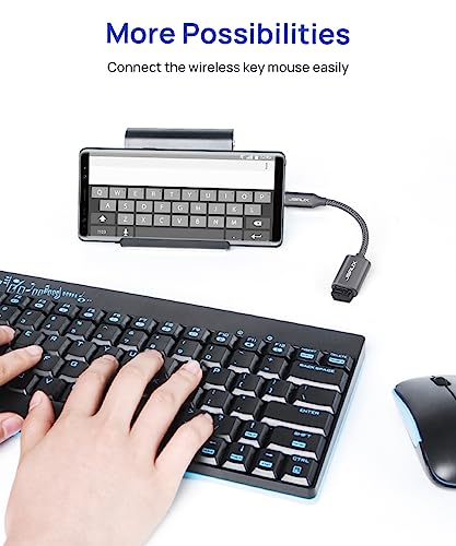 USB C to USB Adapter [2 Pack], JSAUX USB Type C Male to USB 3.0 Female OTG Cable Thunderbolt3 to USB Adapter Compatible with MacBook Pro/Air 2019 2018 2017, Samsung Galaxy S20 S20+ Ultra Note 10 S9 S8 by JSAUX