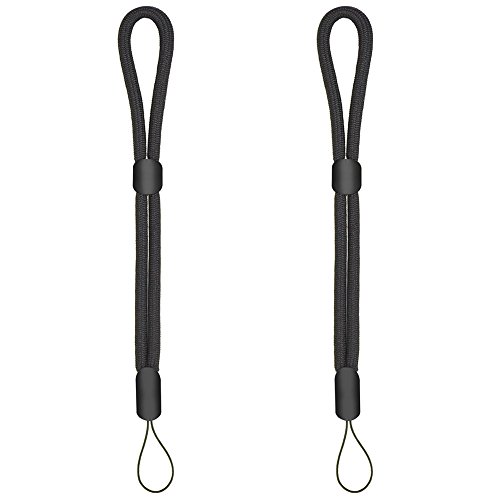 VEXMOTT Adjustable Wrist Straps Hand Lanyard Compatible with iPhone Camera USB Flash Drives Key Chain and Other Portable Items Black Set of 2 from Amokin
