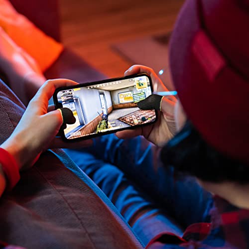 120 Pcs Finger Sleeve for Gaming Anti Sweat Game Controller Finger Thumb Sleeve Breathable Finger Covers Touchscreen Gaming Gloves for Mobile Phone Game, 4 Designs (Colorful) from Jiuguva