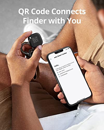 eufy Security by Anker SmartTrack Link (Black, 2-Pack), Android not Supported, Works with Apple Find My (iOS only), Key Finder, Bluetooth Tracker for Earbuds and Luggage, Phone Finder, Water Resistant by eufy