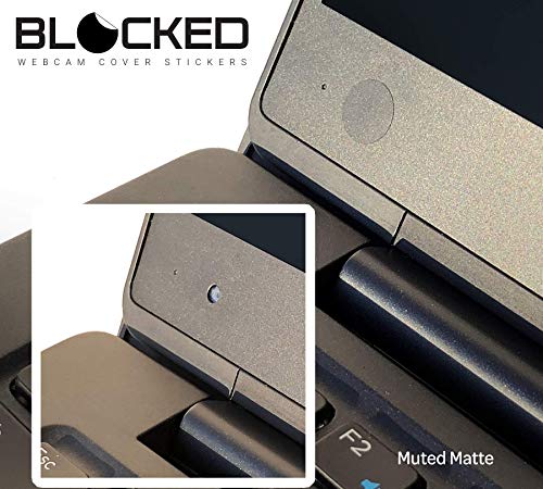 BLOCKED Webcam/Camera Vinyl Covers | 57 Low-Tack Restickable Webcam Sticker | 3-Sizes | Black 57-Pack (Muted Matte) by BLOCKED