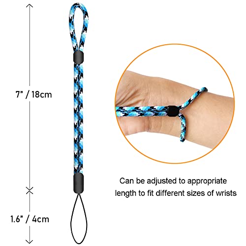 VEXMOTT Adjustable Wrist Straps Hand Lanyard Compatible with iPhone Camera USB Flash Drives Key Chain and Other Portable Items Black Set of 2 from Amokin