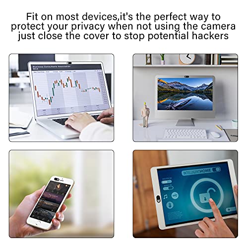 Laptop Camera Cover Slide, 12 Pack Webcam Cover, Phone Camera Cover, Ultra-Thin Computer Camera Cover Slide - Fits Most Laptop, Desktop, PC, Tablet, Smartphone to Protect Your Privacy and Security by ZUCUCUC