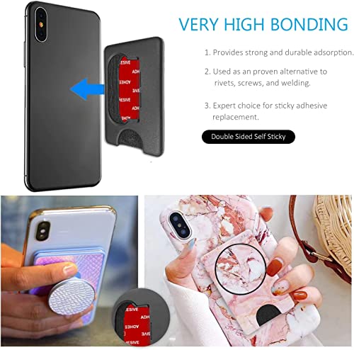 Socket Wallet Adhesive, 9pcs Sticky Adhesive Replacement Kit for Socket Wallet Base, Galundge Cell Phone Wallet Socket Case Back Double-Sided Strips Tape for iPhone 14 13 Pro Max Mini & All Smartphone by GALUNDGE