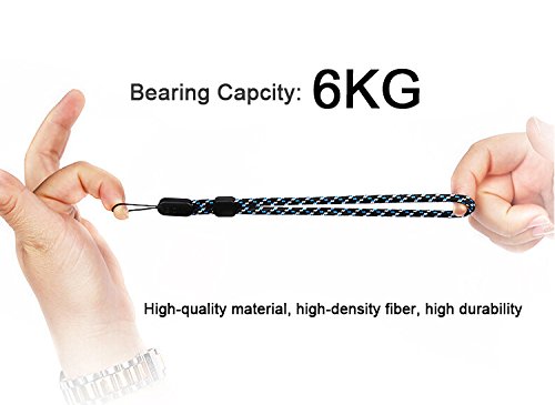 VEXMOTT Adjustable Wrist Straps Hand Lanyard Compatible with iPhone Camera USB Flash Drives Key Chain and Other Portable Items Black Set of 2 from Amokin