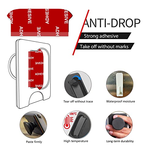 Socket Wallet Adhesive, 9pcs Sticky Adhesive Replacement Kit for Socket Wallet Base, Galundge Cell Phone Wallet Socket Case Back Double-Sided Strips Tape for iPhone 14 13 Pro Max Mini & All Smartphone by GALUNDGE