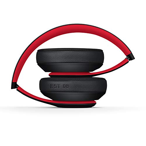 Beats Studio3 Wireless Noise Cancelling Over-Ear Headphones - Apple W1 Headphone Chip, Class 1 Bluetooth, 22 Hours of Listening Time, Built-in Microphone - Defiant Black-Red (Latest Model) by Beats