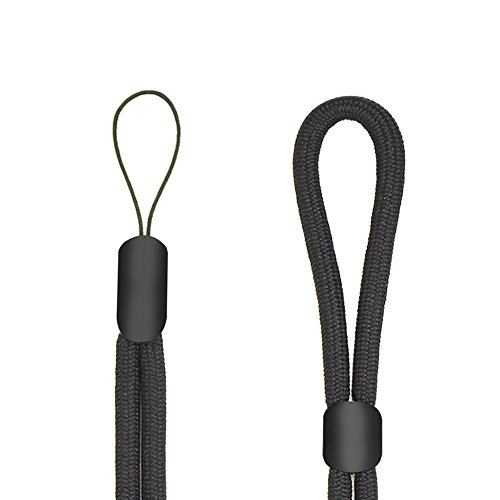 VEXMOTT Adjustable Wrist Straps Hand Lanyard Compatible with iPhone Camera USB Flash Drives Key Chain and Other Portable Items Black Set of 2 from Amokin