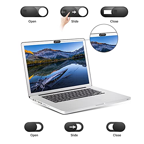 Laptop Camera Cover Slide, 12 Pack Webcam Cover, Phone Camera Cover, Ultra-Thin Computer Camera Cover Slide - Fits Most Laptop, Desktop, PC, Tablet, Smartphone to Protect Your Privacy and Security by ZUCUCUC