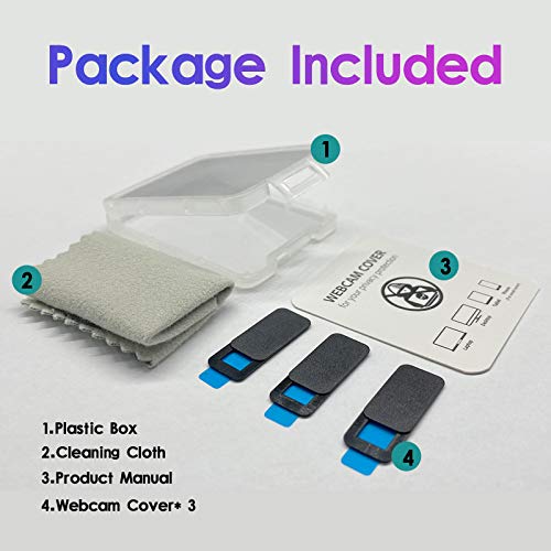 DATD Webcam Cover, Laptop Camera Cover Slide Ultra Thin for Computer, MacBook Pro, MacBook Air, iPad, iMac, iPhone, Protect Webcam Privacy(3 Pack) from zhengchuan