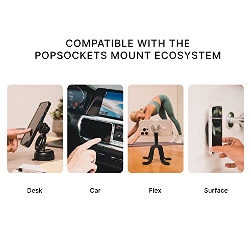 PopSockets PopGrip for MagSafe: Grip and Stand for Phones and Cases, Remove and Reposition, Swappable Top, Black from PopSockets