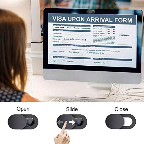 Natipo Webcam Cover, Camera Cover Slide, Ultra-Thin Webcam Cover Slide Compatible for Laptop Desktops, MacBook, PC, Tablet, Cell Phone and More Accessories -Protect Your Privacy Security (3-Pack) from Natipo