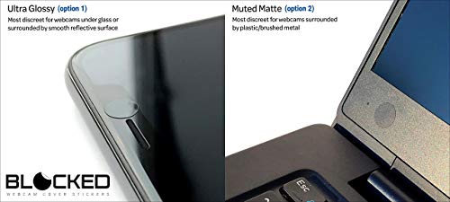 BLOCKED Webcam/Camera Vinyl Covers | 57 Low-Tack Restickable Webcam Sticker | 3-Sizes | Black 57-Pack (Muted Matte) by BLOCKED