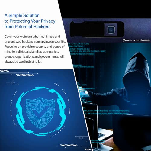 ShinyFX Webcam Cover Slide, Privacy Security Cover, Large Size for Laptop Desktop PC Web Camera, Ultra Thin Privacy Shelter from Breath Lamp for iPad iPadmini iMac Mac Book Mini (Black L-3 Pack) by ShinyFX